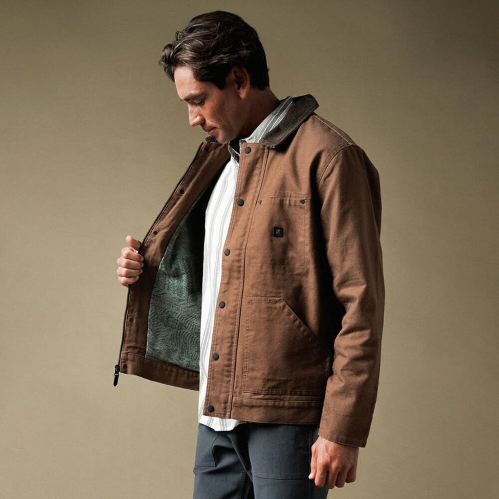 New Mens sz M Roark Open Roads Waxed Canvas Jacket outdoors fashion button up - Picture 2 of 11
